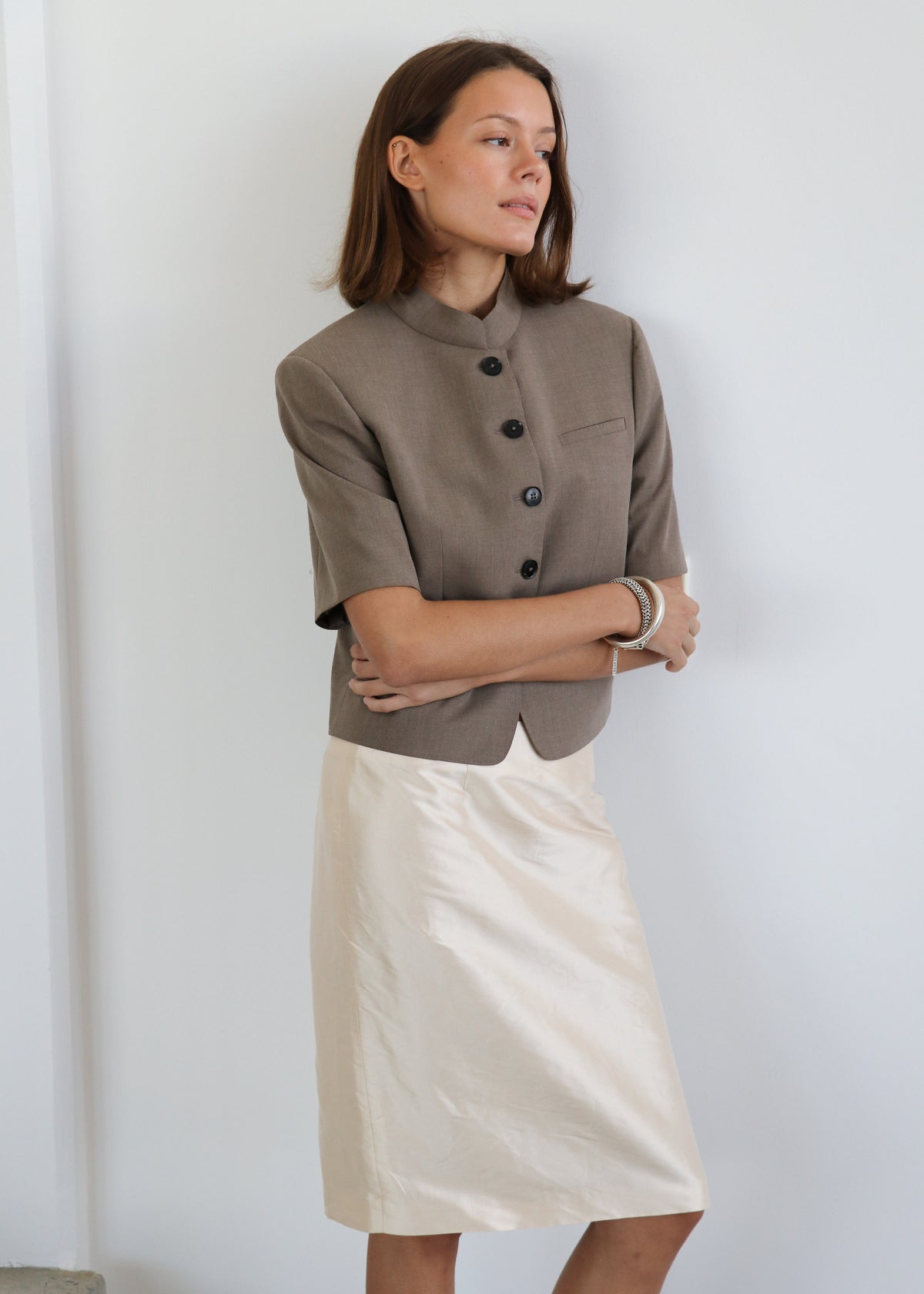 Tang Short Sleeve Blazer Front