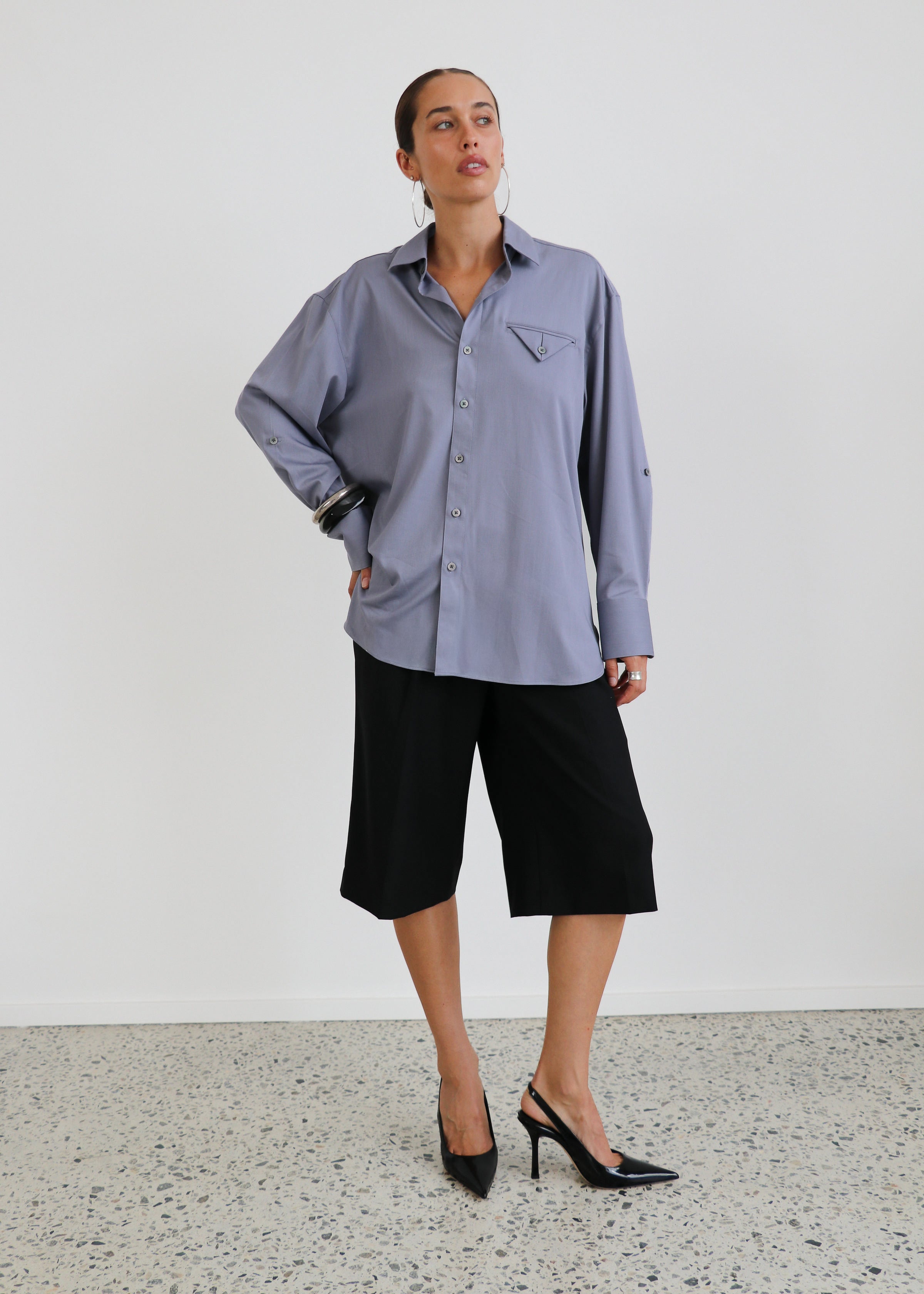 Cinched Long Sleeve Shirt