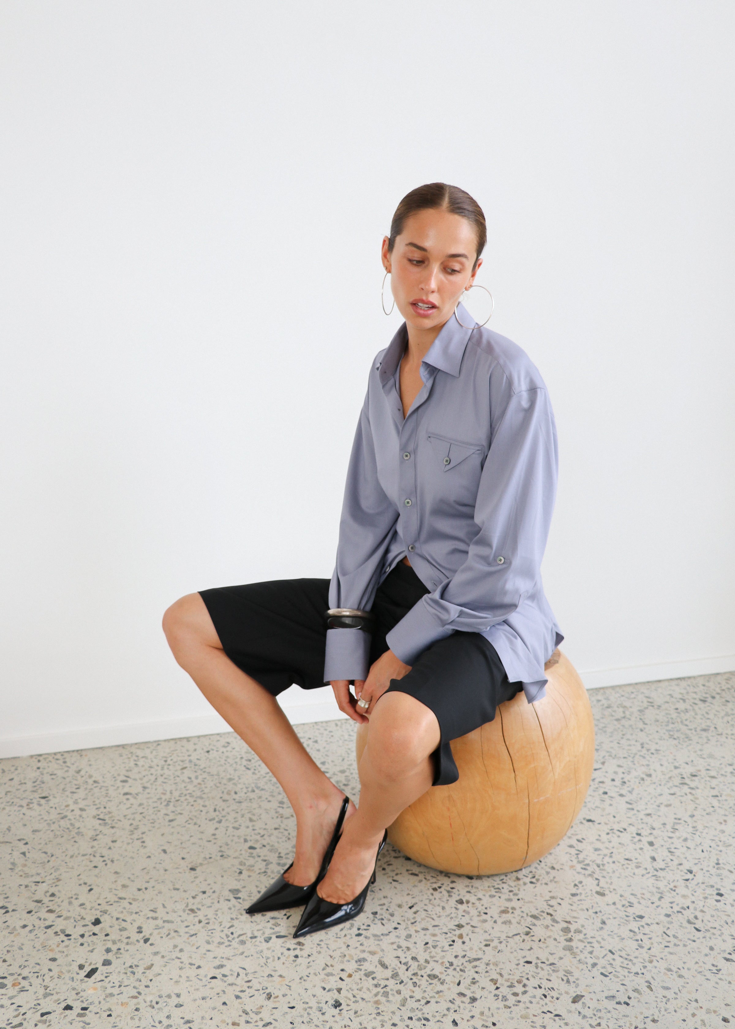 Cinched Long Sleeve Shirt
