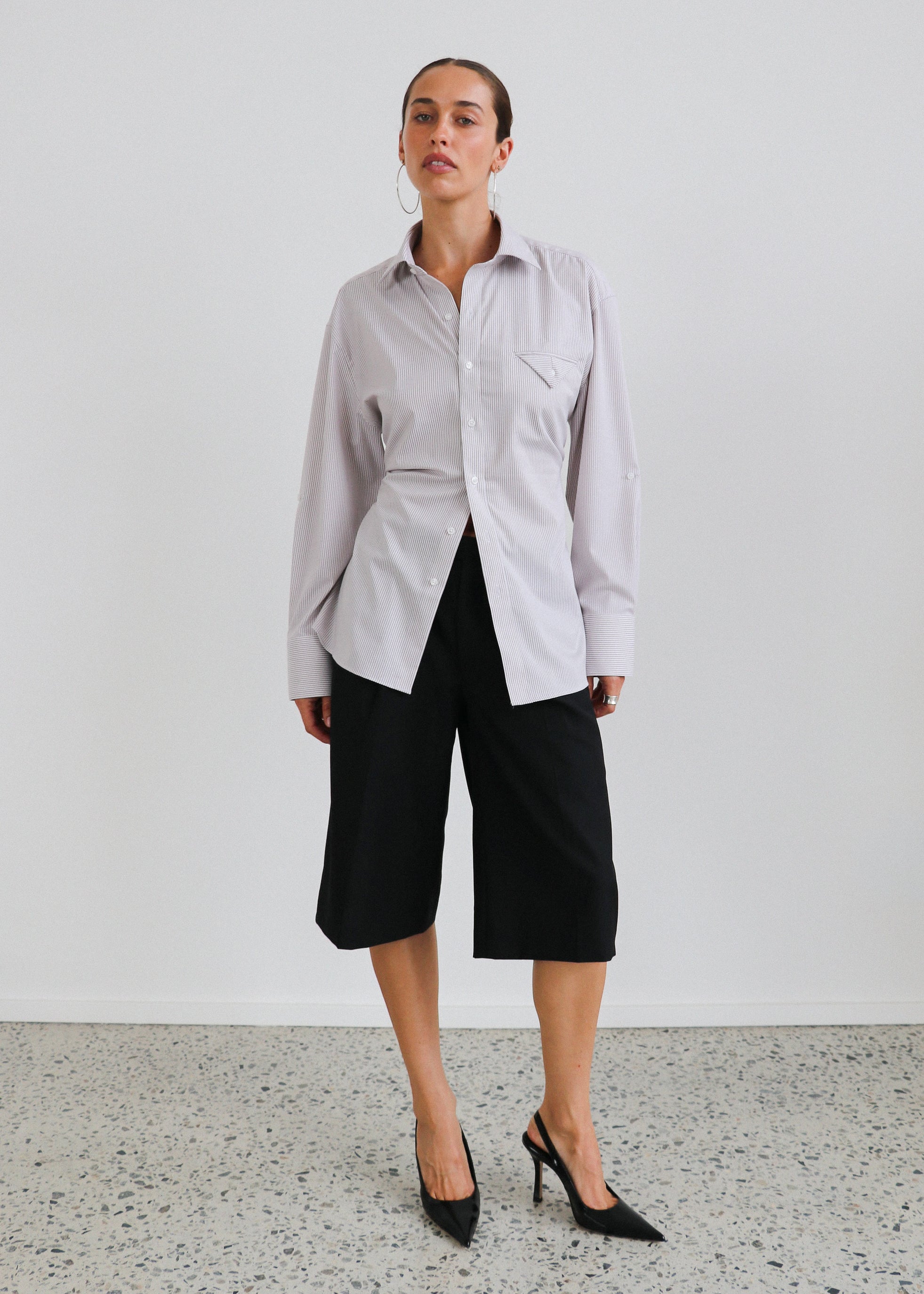 Cinched Long Sleeve Shirt