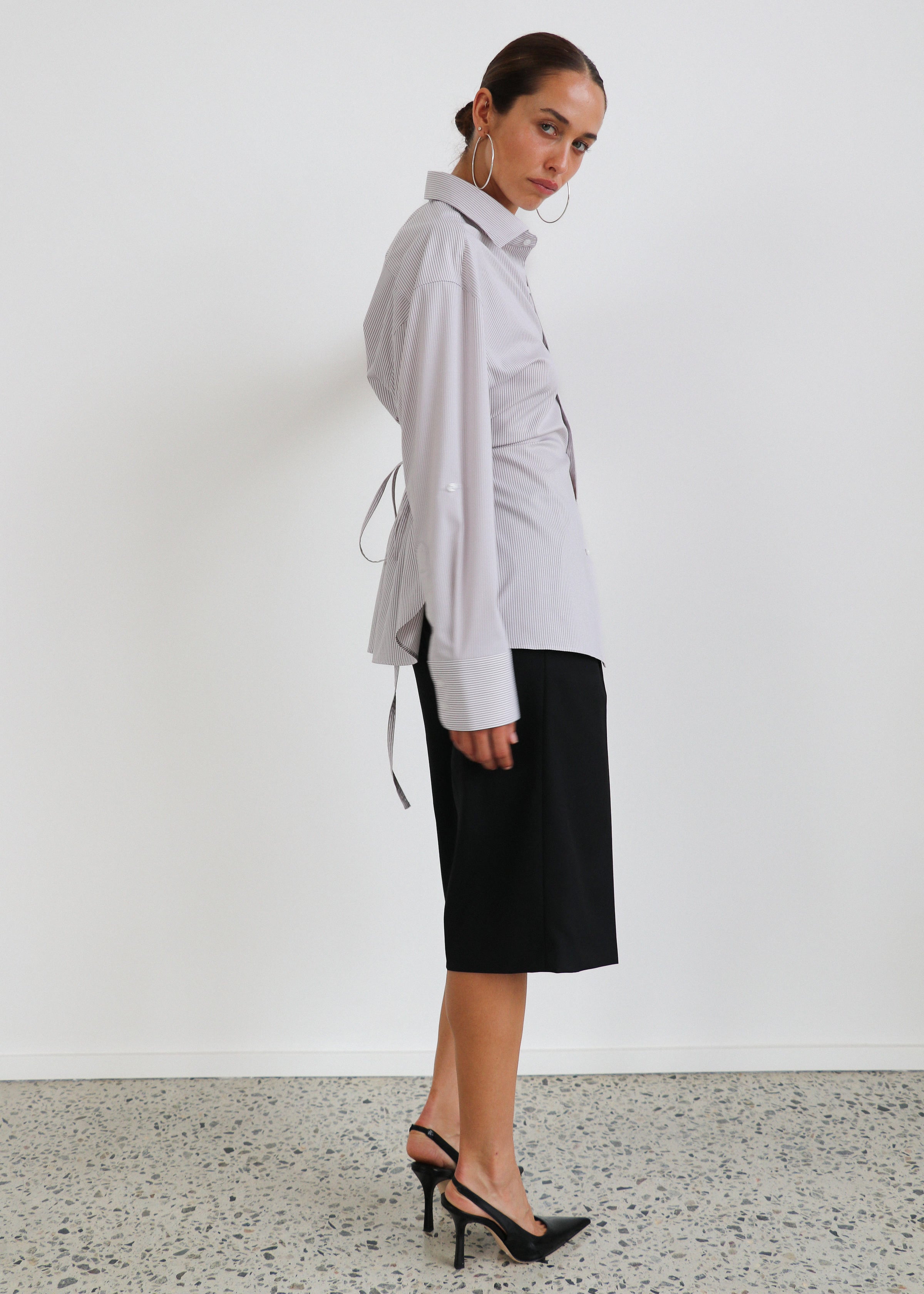 Cinched Long Sleeve Shirt