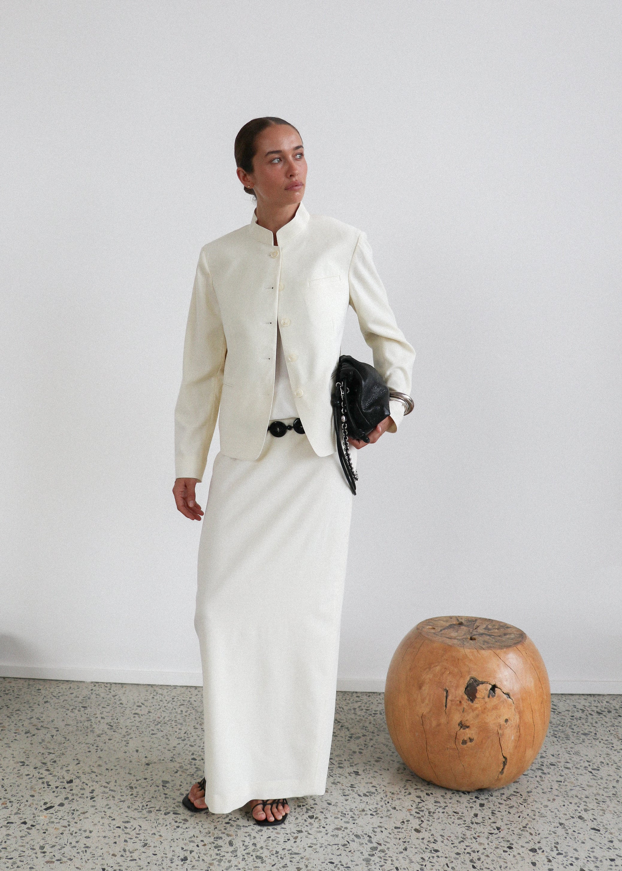 SISA Column Skirt & Blazer Ivory 