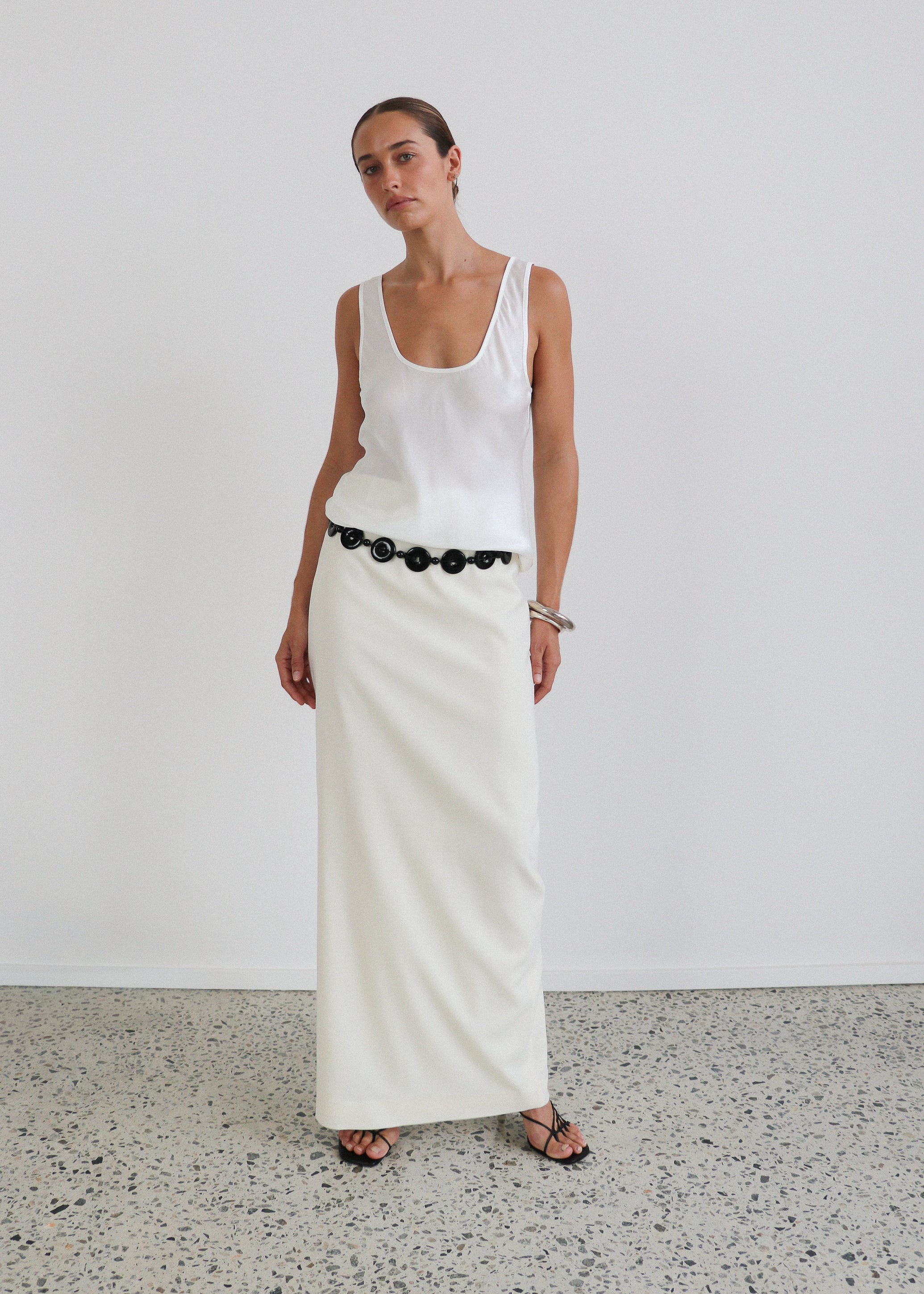 SISA Column Skirt Ivory Front